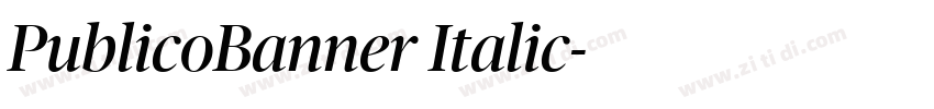 PublicoBanner Italic字体转换